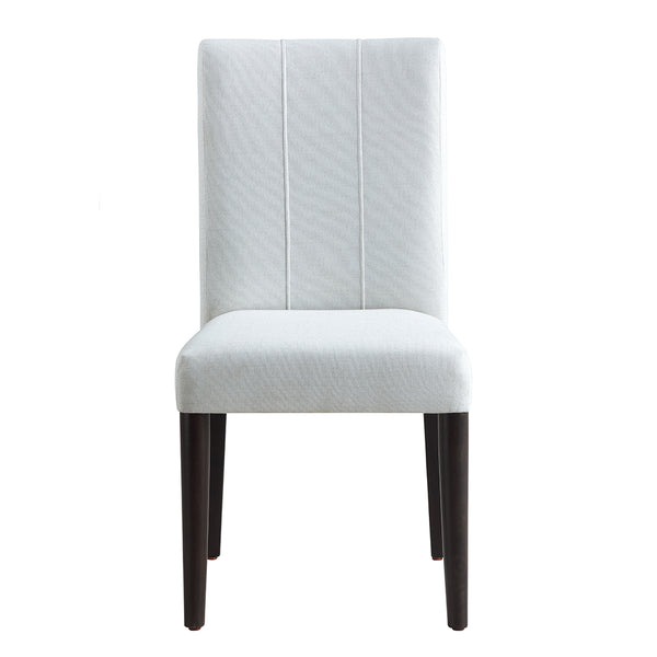 ACME Carena Light Gray Fabric White & Walnut Side Chair (Set-2) Model DN02956