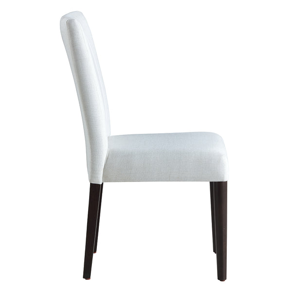 ACME Carena Light Gray Fabric White & Walnut Side Chair (Set-2) Model DN02956