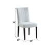 ACME Carena Light Gray Fabric White & Walnut Side Chair (Set-2) Model DN02956