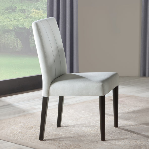 ACME Carena Light Gray Fabric White & Walnut Side Chair (Set-2) Model DN02956