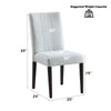 ACME Carena Light Gray Fabric White & Walnut Side Chair (Set-2) Model DN02956