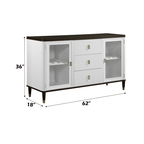 ACME Carena White & Walnut Server Model DN02958