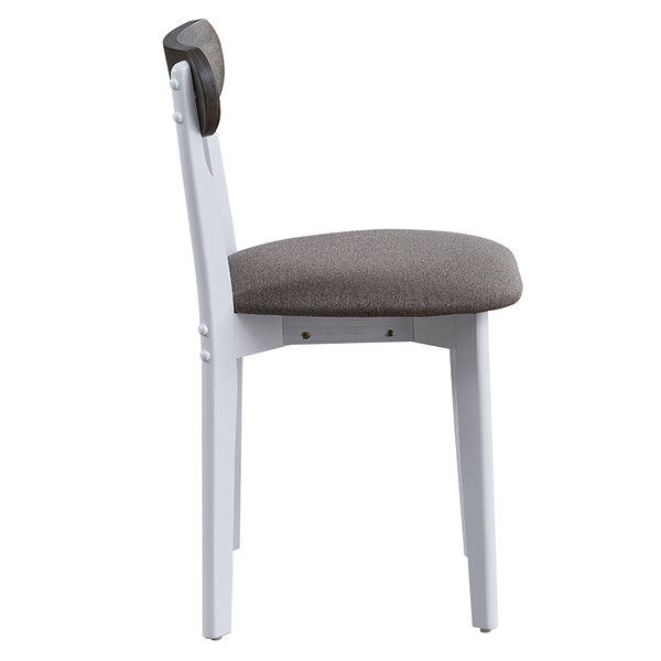 ACME Fidelity Brown Linen & White 5 Piece Pack Dining Set Model DN02985