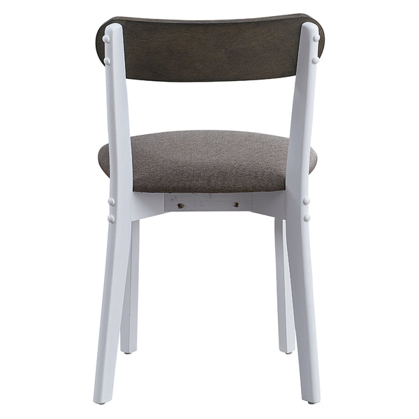 ACME Fidelity Brown Linen & White 5 Piece Pack Dining Set Model DN02985