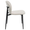 ACME Klaus White Boucle & Black Side Chair (Set-2) Model DN03046