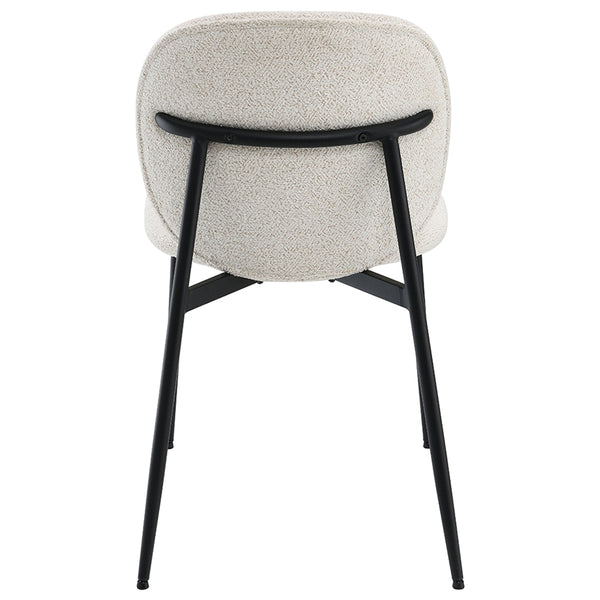 ACME Klaus White Boucle & Black Side Chair (Set-2) Model DN03046
