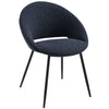 ACME Klaus Navy Boucle & Black Side Chair (Set-2) Model DN03047