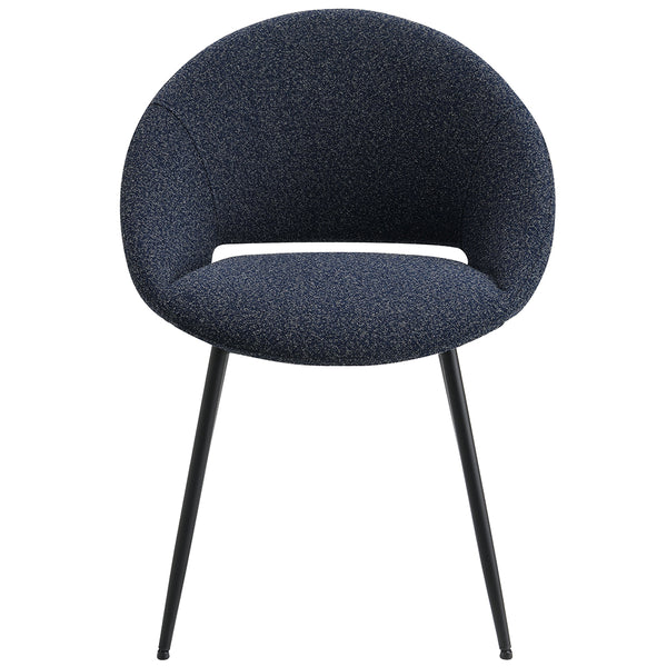 ACME Klaus Navy Boucle & Black Side Chair (Set-2) Model DN03047