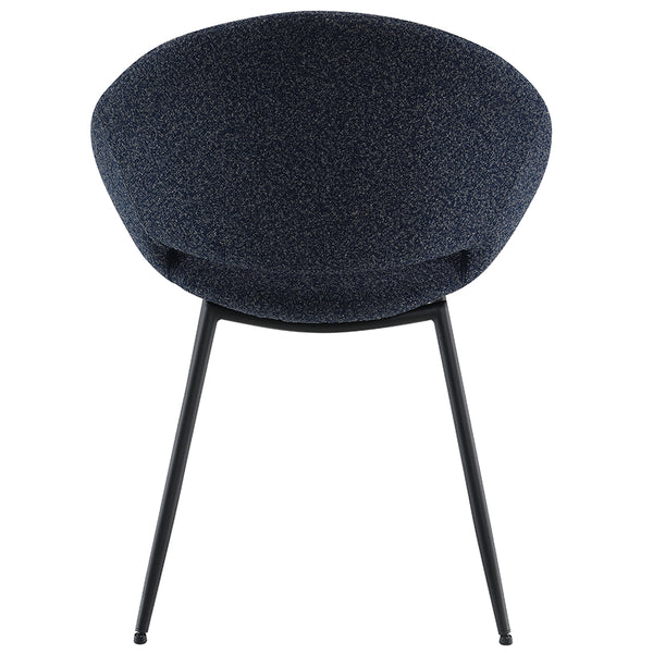 ACME Klaus Navy Boucle & Black Side Chair (Set-2) Model DN03047