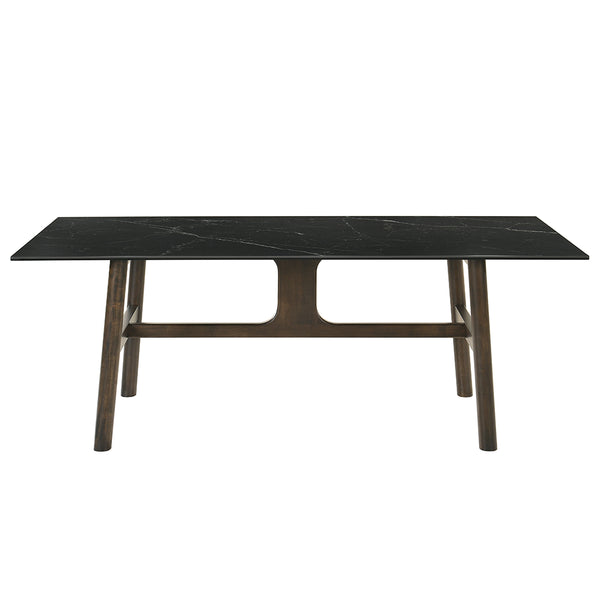 ACME Destin Ceramic & Walnut Dining Table Model DN03075