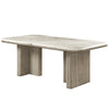 ACME Charity Natural Marble Top & Gray Oak Dining Table Model DN03085