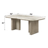 ACME Charity Natural Marble Top & Gray Oak Dining Table Model DN03085