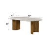 ACME Darcy Natural Marble Top & Dark Walnut Dining Table Model DN03095