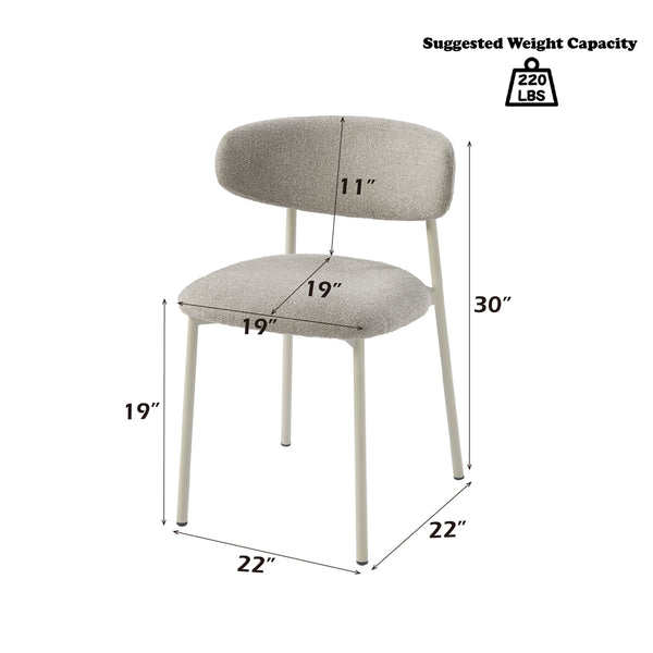 ACME Ingram Light Gray Boucle Side Chair (Set-2) Model DN03106