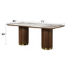 ACME Willene Ceramic Top & Dark Oak Dining Table with Ceramic Top Model DN03145