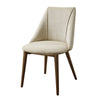 ACME Willene Beige Polished Microfiber & Dark oak Side Chair (Set-2) Model DN03146