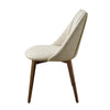 ACME Willene Beige Polished Microfiber & Dark oak Side Chair (Set-2) Model DN03146