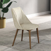 ACME Willene Beige Polished Microfiber & Dark oak Side Chair (Set-2) Model DN03146