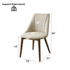 ACME Willene Beige Polished Microfiber & Dark oak Side Chair (Set-2) Model DN03146