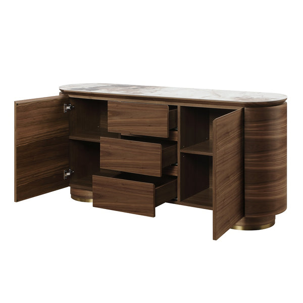 ACME Willene Ceramic Top & Dark Oak Server with Ceramic Top Model DN03148