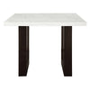 ACME Edwyn White Natural Marble Top & Espresso Counter Height Table Model DN03255