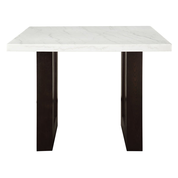 ACME Edwyn White Natural Marble Top & Espresso Counter Height Table Model DN03255