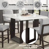 ACME Edwyn White Natural Marble Top & Espresso Counter Height Table Model DN03255