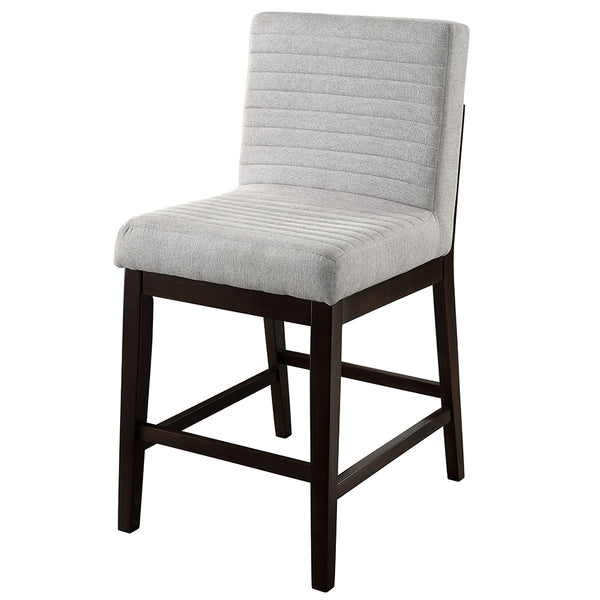 ACME Edwyn Gray Linen & Espresso Counter Height Chair (Set-2) Model DN03256