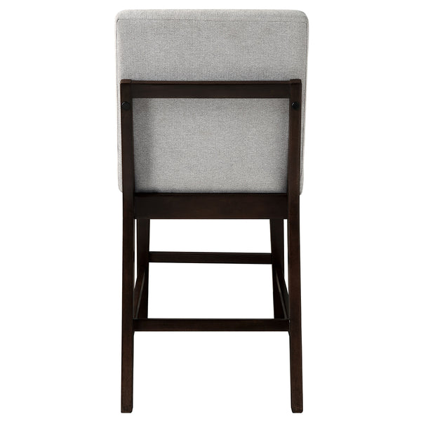 ACME Edwyn Gray Linen & Espresso Counter Height Chair (Set-2) Model DN03256