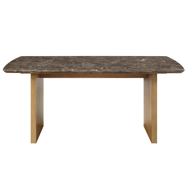 ACME Jaramillo Natural Marble Top & Natural Dining Table Model DN03465
