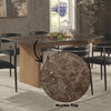 ACME Jaramillo Natural Marble Top & Natural Dining Table Model DN03465