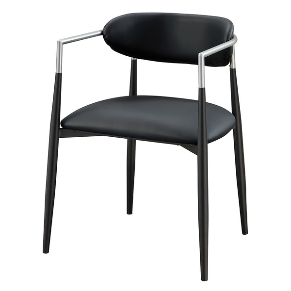 ACME Jaramillo Black Synthetic Leather Arm Chair (Set-2) Model DN03467