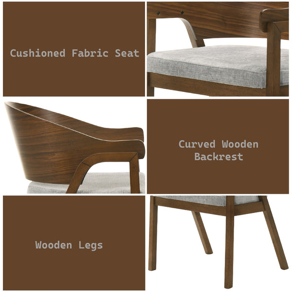 ACME Hoyte Walnut Arm Chair (Set-2) Model DN03487