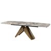 ACME Malika Ceramic Top & Copper Cross Brushed Dining Table Model DN03595