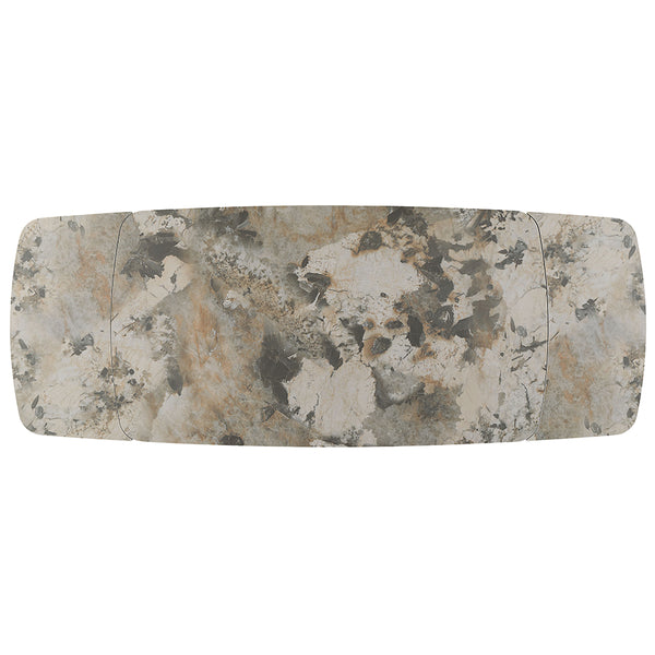 ACME Malika Ceramic Top & Copper Cross Brushed Dining Table Model DN03595