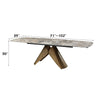 ACME Malika Ceramic Top & Copper Cross Brushed Dining Table Model DN03595