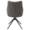 ACME Malika Brown Chenille Side Chair wSwivel (Set-2) Model DN03596