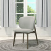 ACME Mallin Gray Chenille & Walnut Side Chair (Set-2) Model DN03656