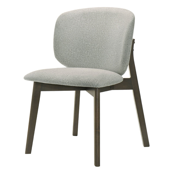 ACME Mallin Gray Chenille & Walnut Side Chair (Set-2) Model DN03656