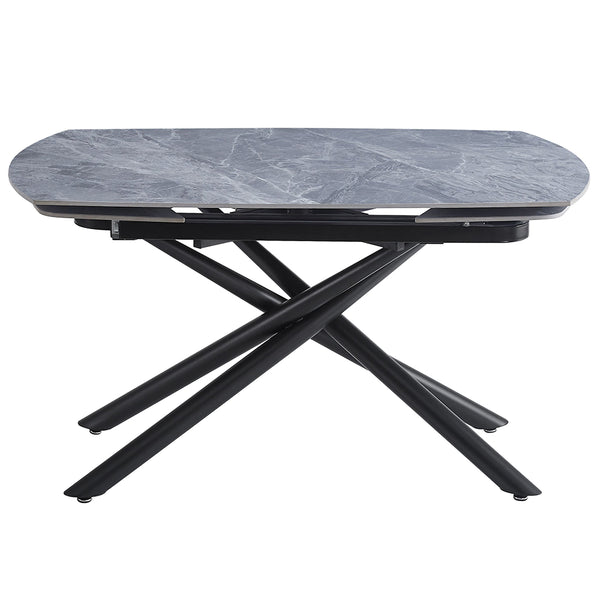 ACME Hester Ceramic Top & Black Dining Table Model DN03685