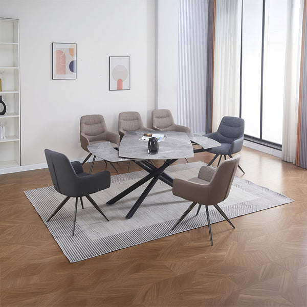 ACME Hester Ceramic Top & Black Dining Table Model DN03685