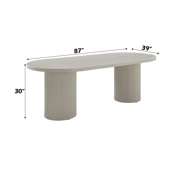 ACME Laela Bone White Dining Table Model DN03695
