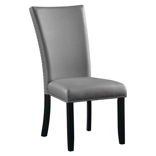 ACME Caralin Gray Synthetic Leather & Black Side Chair (Set-2) Model DN03706