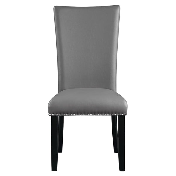ACME Caralin Gray Synthetic Leather & Black Side Chair (Set-2) Model DN03706