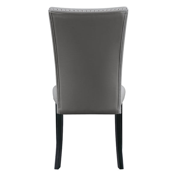 ACME Caralin Gray Synthetic Leather & Black Side Chair (Set-2) Model DN03706