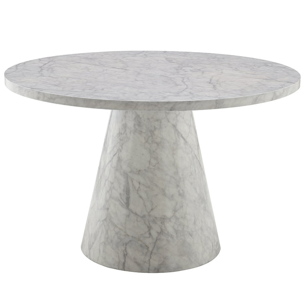 ACME Kacey Engineered Stone Round Dining Table Model DN03715
