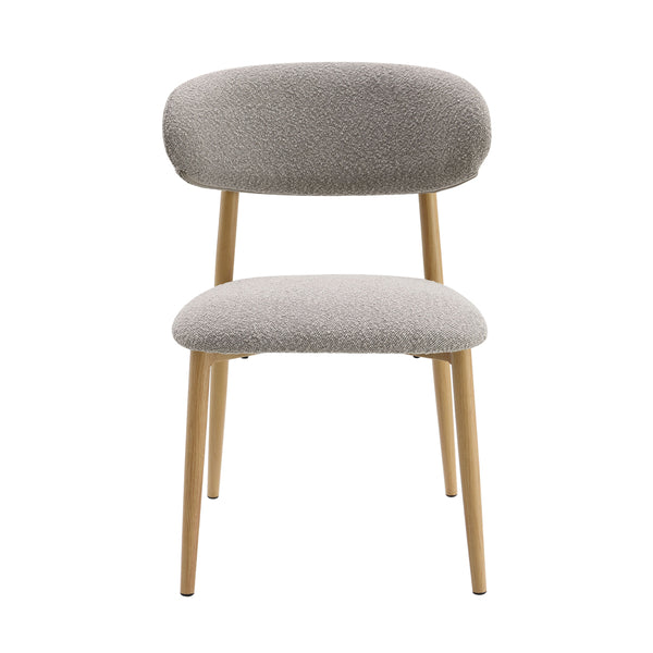 ACME Kacey Gray Boucle & Natural Side Chair (Set-2) Model DN03716