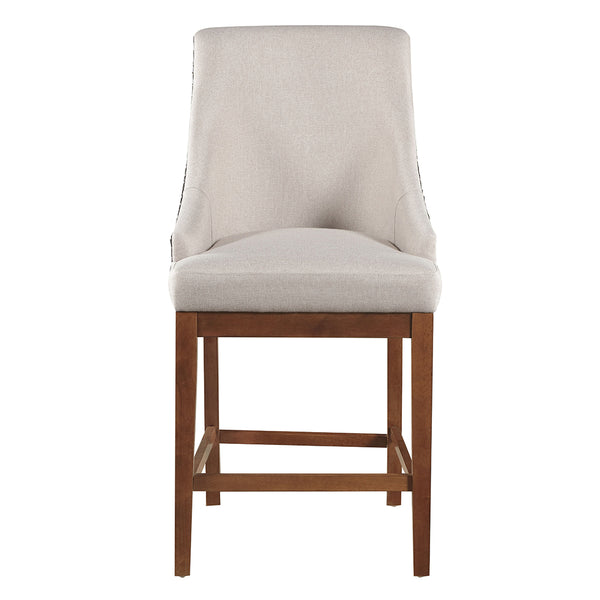 ACME Gilsea Fabric Brown Synthetic Leather & Brown Counter Height Chair (Set-2) Model DN03726