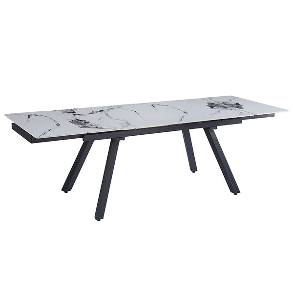 ACME Damita Ceramic Top & Black Dining Table Model DN03735
