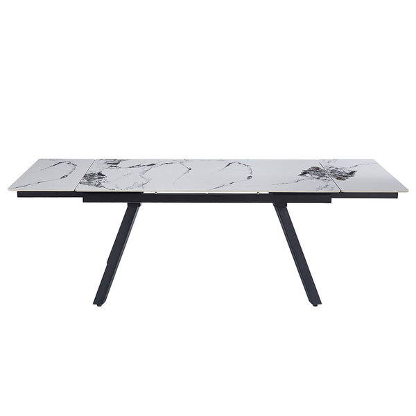 ACME Damita Ceramic Top & Black Dining Table Model DN03735